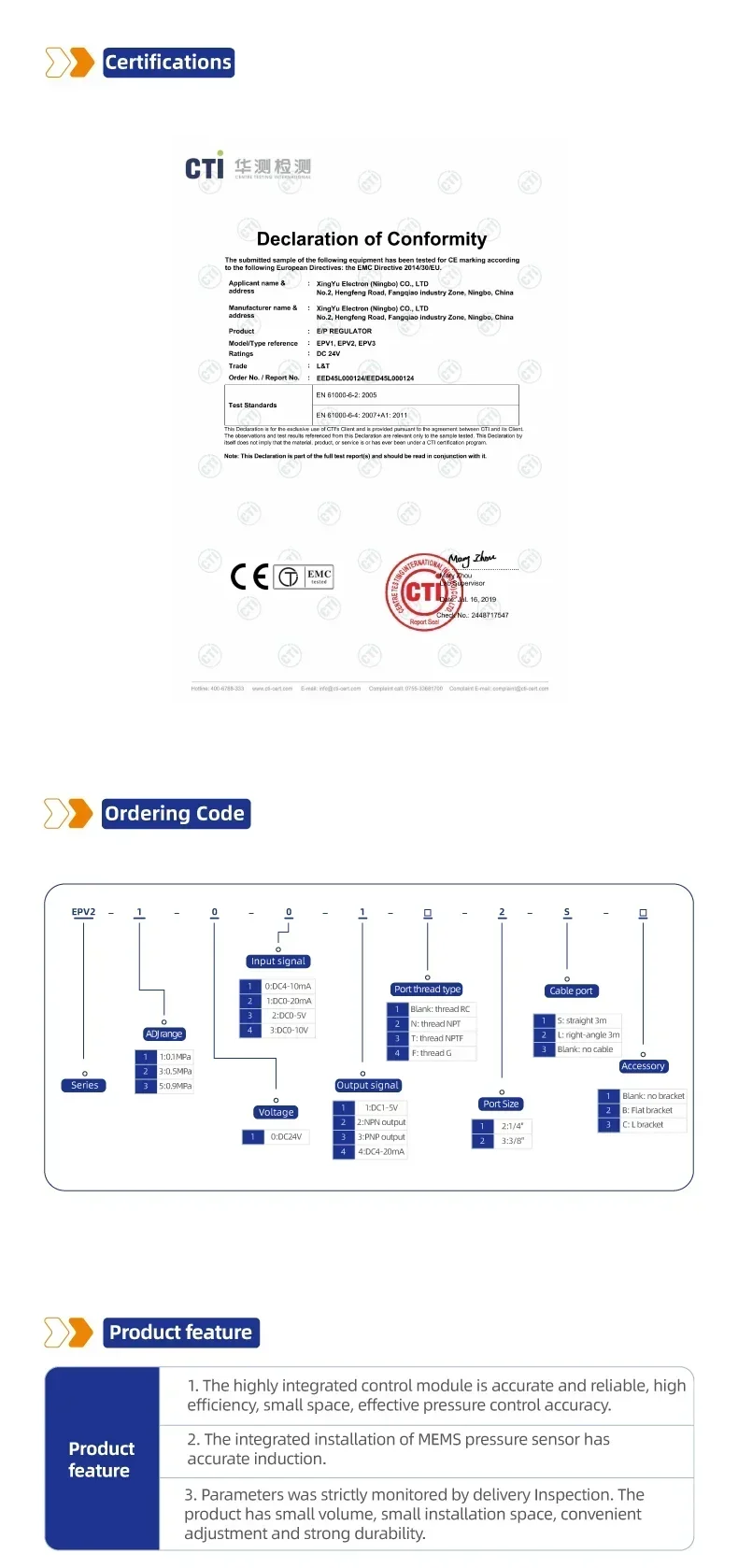 In stock High Precision EPV Series Proportional Pressure Regulator Electronic Proportional Valve
In stock High Precision EPV Series Proportional Pressure Regulator Electronic Proportional Valve