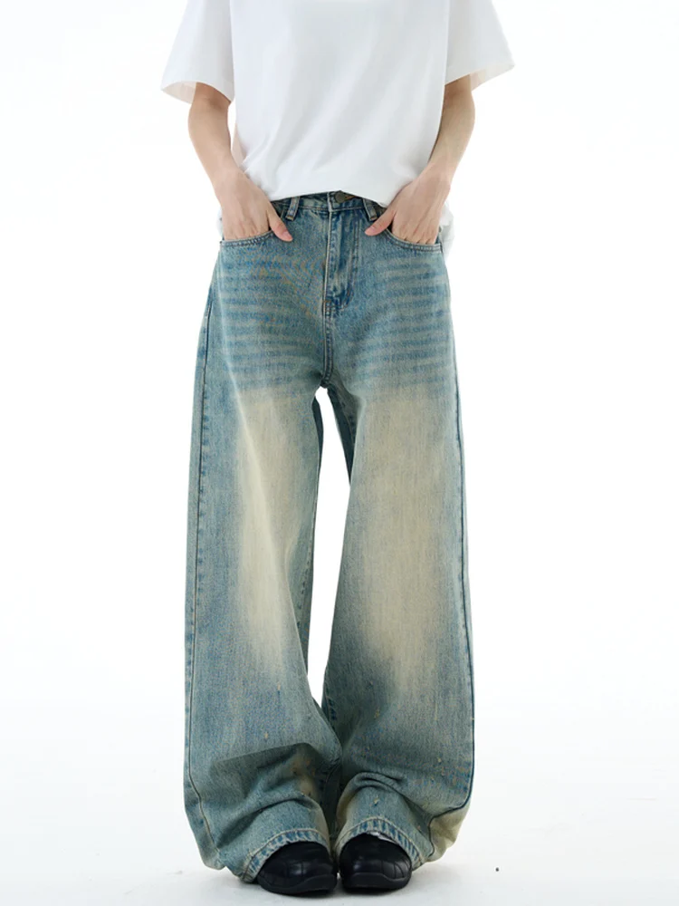 Yeboon American Retro Faded Denim Jeans Men's Trendy Wide Leg Knife Long Loose Slimming Floor-Length Pants for Women
Yeboon American Retro Faded Denim Jeans Men's Trendy Wide Leg Knife Long Loose Slimming Floor-Length Pants for Women