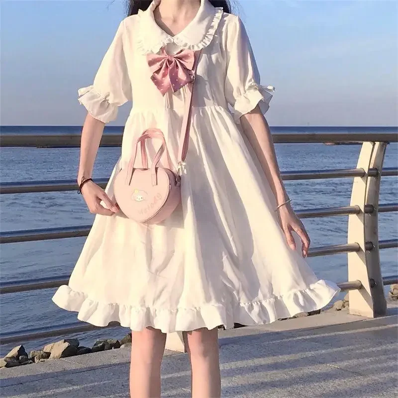 Женское платье Kwaii Lolita в японском стиле милые летние платья большого размера с коротким рукавом
Женское платье Kwaii Lolita в японском стиле милые летние платья большого размера с коротким рукавом