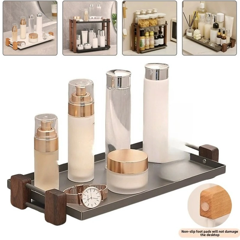 Walnut Bathroom Shelf Multifunctional Kitchen Seasoning Rack Widened and Thickened Desktop Storage Rack Органайзер Для Косметики
Walnut Bathroom Shelf Multifunctional Kitchen Seasoning Rack Widened and Thickened Desktop Storage Rack Органайзер Для Косметики
