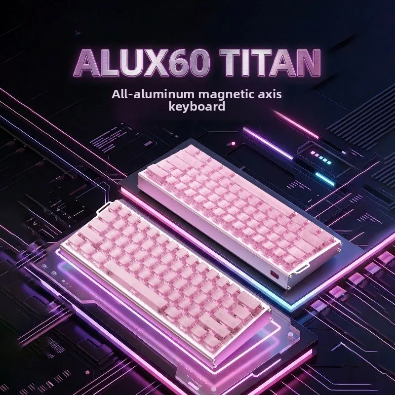 Ajazz ALUX60 TITAN Wired Mechanical Keyboard Magnetic Switch CNC Aluminum RGB Hot-Swappable Custom E-sports Gamer Keyboard
Ajazz ALUX60 TITAN Wired Mechanical Keyboard Magnetic Switch CNC Aluminum RGB Hot-Swappable Custom E-sports Gamer Keyboard