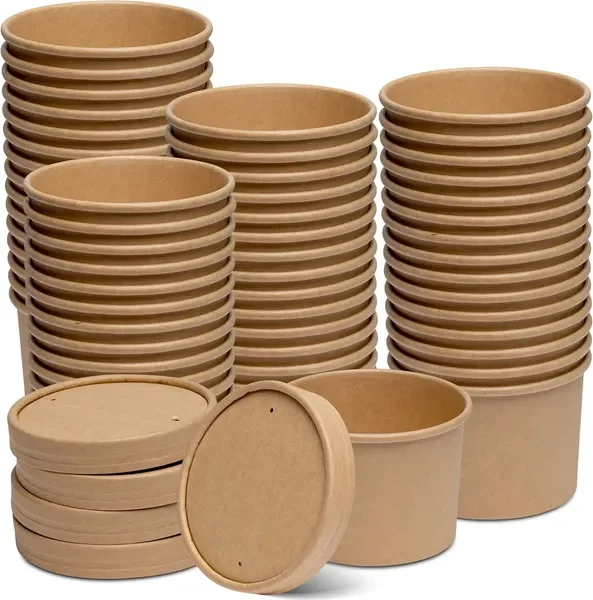 Paper Food Containers With Vented Lids, To Go Hot Soup Bowls, Disposable Ice Cream Cups
Paper Food Containers With Vented Lids, To Go Hot Soup Bowls, Disposable Ice Cream Cups