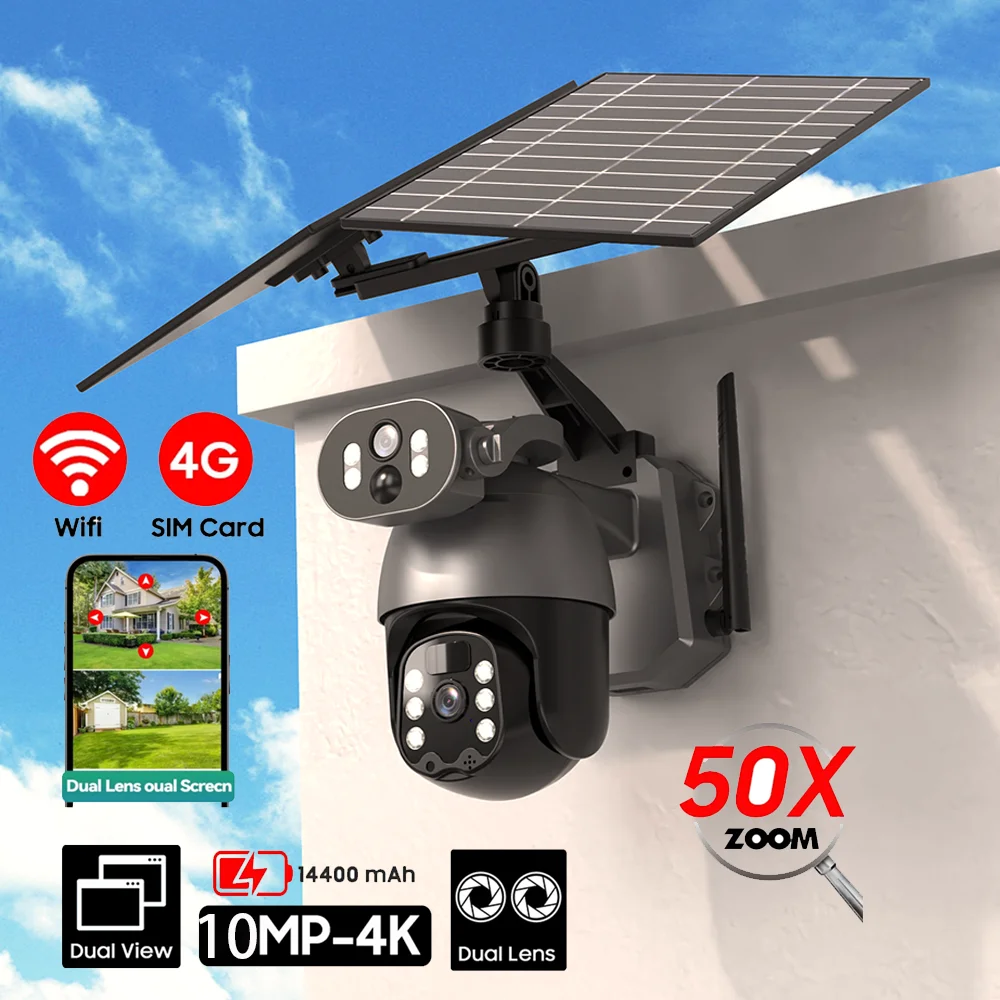 Wholesale Price Solar 4K 50X Zoom 4G Dual Len Auto Tracking Solar Security Camera Ubox Motion Detection Solar Camera 4G Sim Card
Wholesale Price Solar 4K 50X Zoom 4G Dual Len Auto Tracking Solar Security Camera Ubox Motion Detection Solar Camera 4G Sim Card