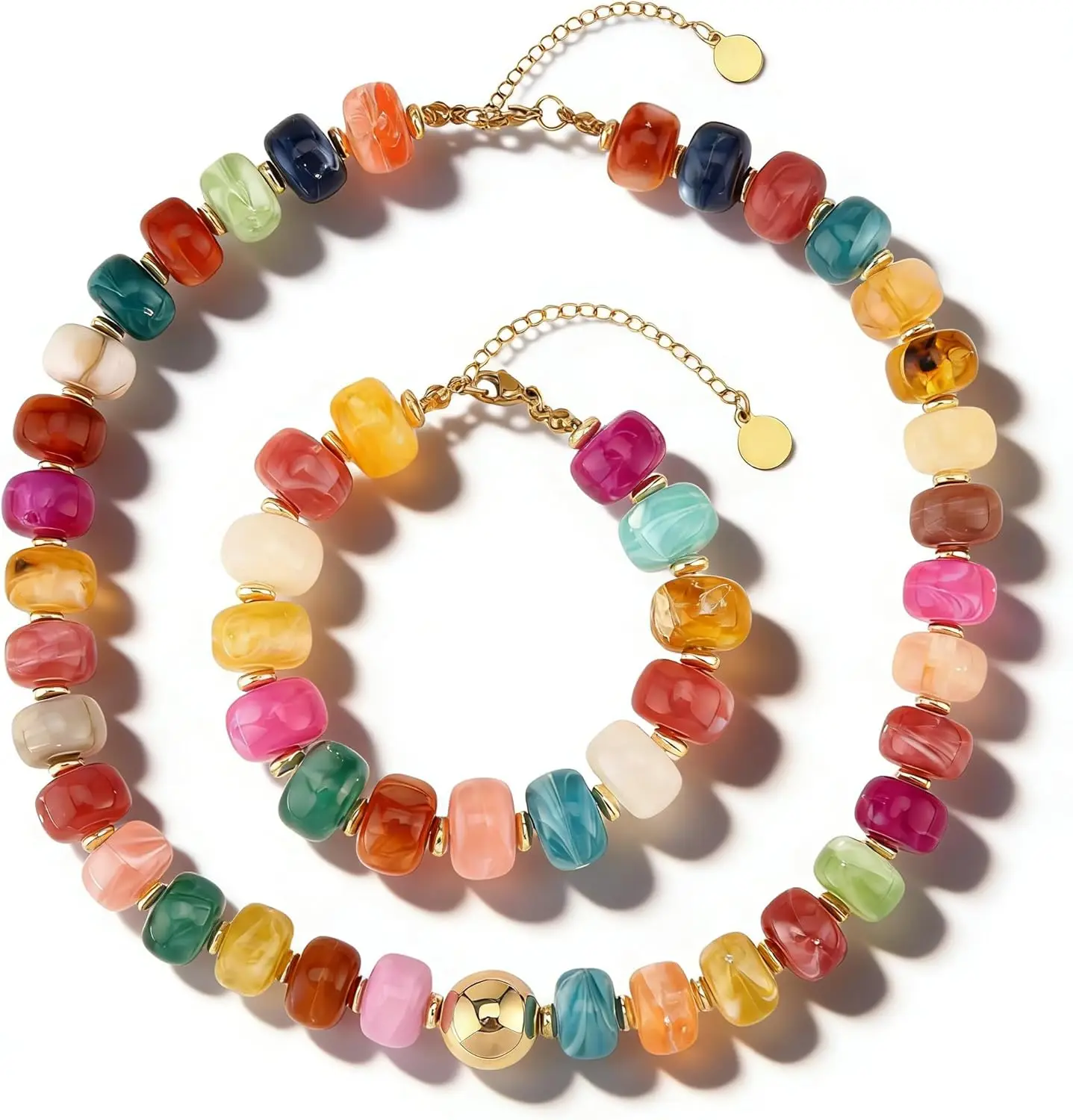 Bold Multicolor Chunky Resin Bead Necklace for Women Oversized Square Statement Choker
Bold Multicolor Chunky Resin Bead Necklace for Women Oversized Square Statement Choker