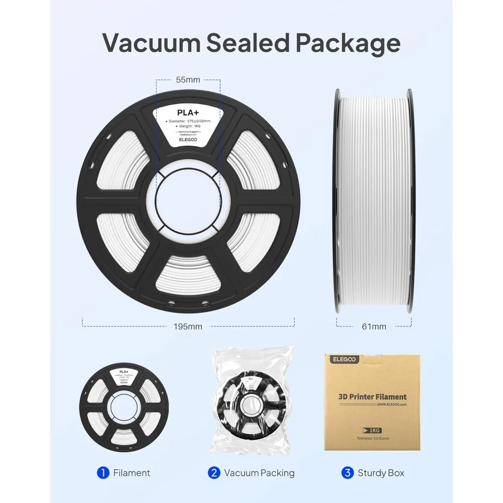 US Shipping Hot New PLA+ Filament 1.75mm White 4KG 4 Spools High Toughness PLA Plus 3D Printer Filament for Most FDM
US Shipping Hot New PLA+ Filament 1.75mm White 4KG 4 Spools High Toughness PLA Plus 3D Printer Filament for Most FDM