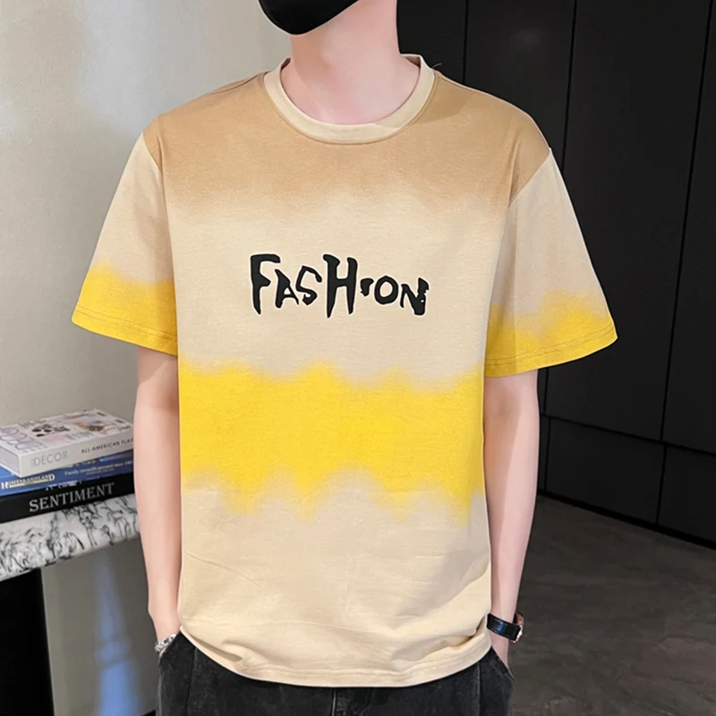 Fashion O-Neck Printed All-match Gradient Color T-Shirt Men Clothing 2024 Summer Oversized Casual Tops Loose Korean Tee Shirt
Fashion O-Neck Printed All-match Gradient Color T-Shirt Men Clothing 2024 Summer Oversized Casual Tops Loose Korean Tee Shirt