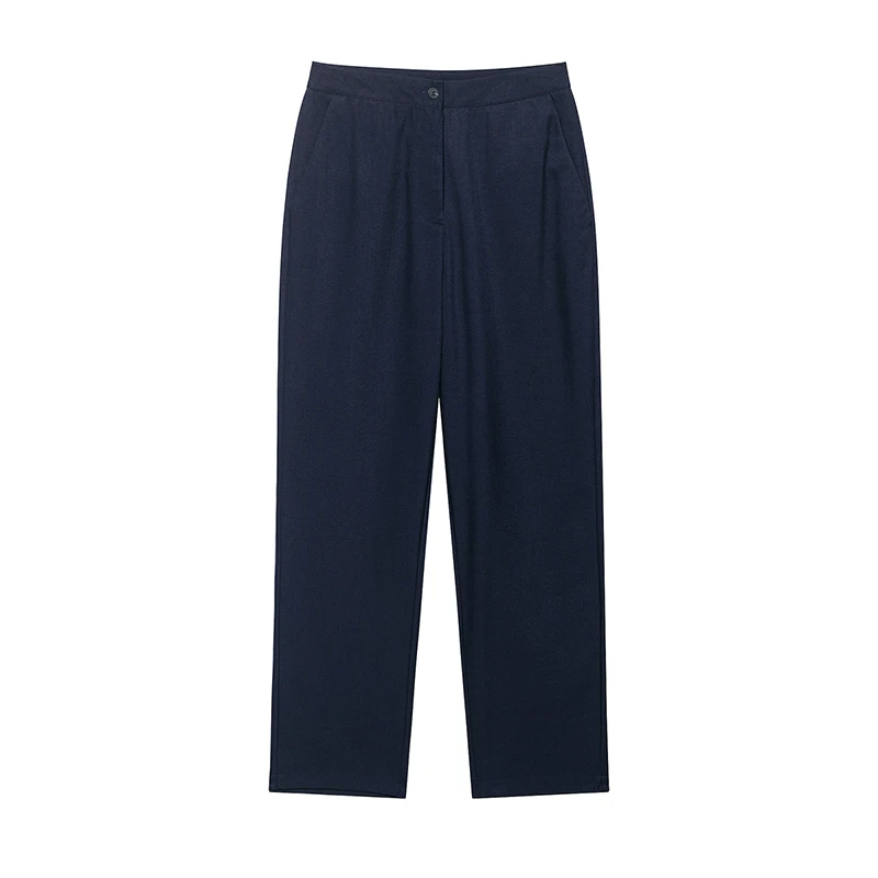 Willshela женские модные темно-синие прямые брюки на молнии спереди винтажные с высокой талией полная длина женские шикарные женские брюки
Willshela женские модные темно-синие прямые брюки на молнии спереди винтажные с высокой талией полная длина женские шикарные женские брюки