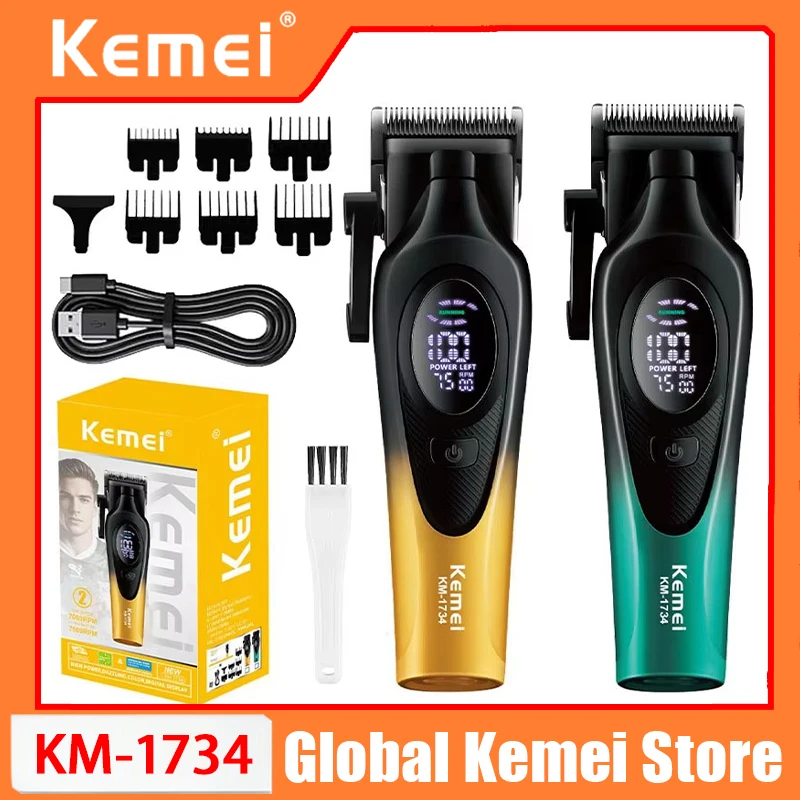 Kemei KM-1734 Barber Cordless Hair Trimmer 0mm Zero Gapped Carving Clipper Professional Electric Finish Cutting Machine
Kemei KM-1734 Barber Cordless Hair Trimmer 0mm Zero Gapped Carving Clipper Professional Electric Finish Cutting Machine