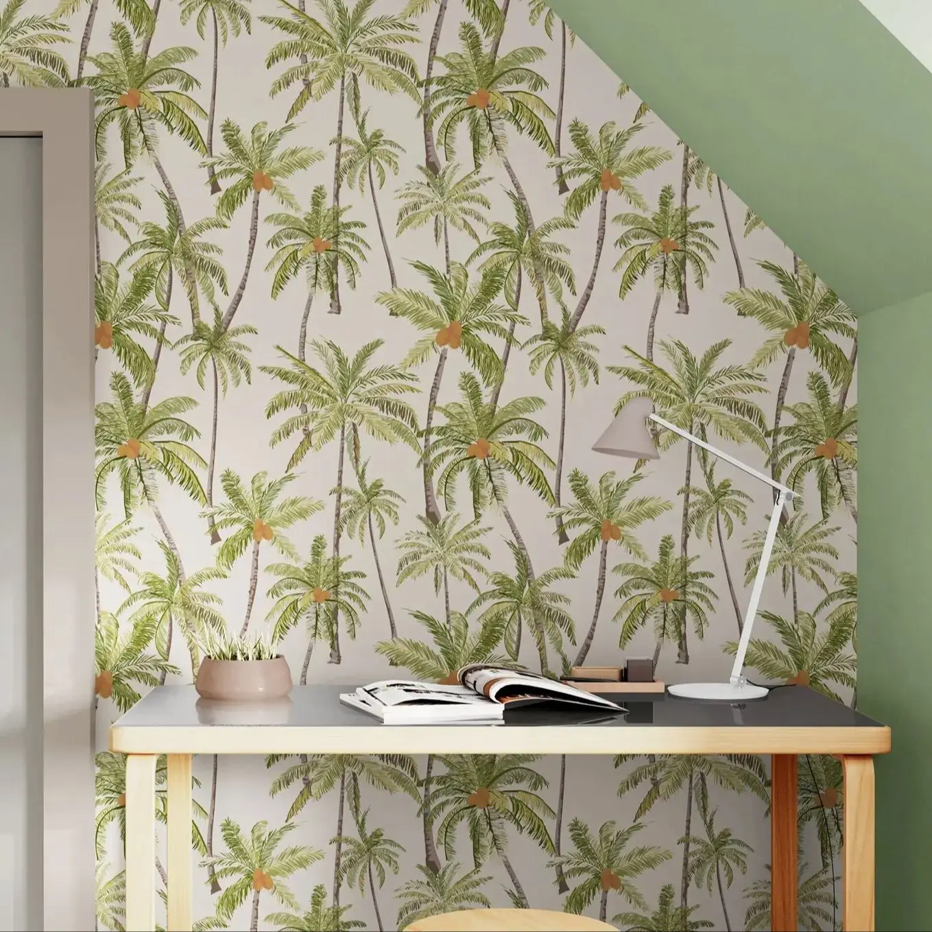 Retro Palm Tree Wallpaper Peel And Stick, Tropical Vintage Palm Boho Self Adhesive Coastal Wallpaper Or Traditional Wall Paper
Retro Palm Tree Wallpaper Peel And Stick, Tropical Vintage Palm Boho Self Adhesive Coastal Wallpaper Or Traditional Wall Paper