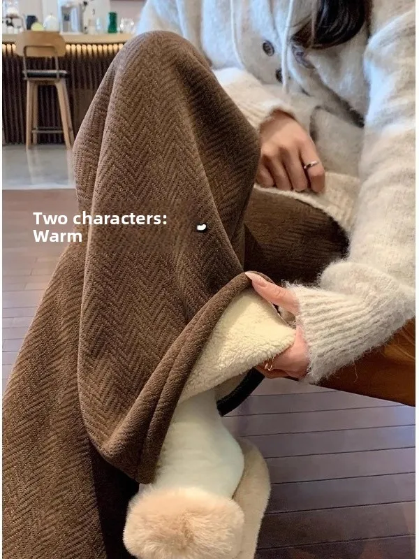 Extra Large 300 Pou Lamb Velvet Wide Leg Pants Men's Winter Fce Lined Thi Straight Cut Snail Casual Warm Trousers
Extra Large 300 Pou Lamb Velvet Wide Leg Pants Men's Winter Fce Lined Thi Straight Cut Snail Casual Warm Trousers