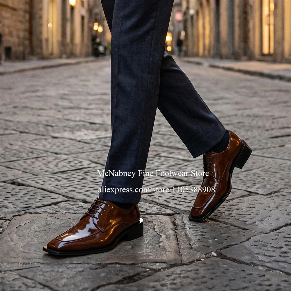 Patent Leather Lace up Square Toe Oxfords Formal Shoes Handmade Men Dress Shoes Business Wedding Party Gentlemen Shoes Plus Size
Patent Leather Lace up Square Toe Oxfords Formal Shoes Handmade Men Dress Shoes Business Wedding Party Gentlemen Shoes Plus Size
