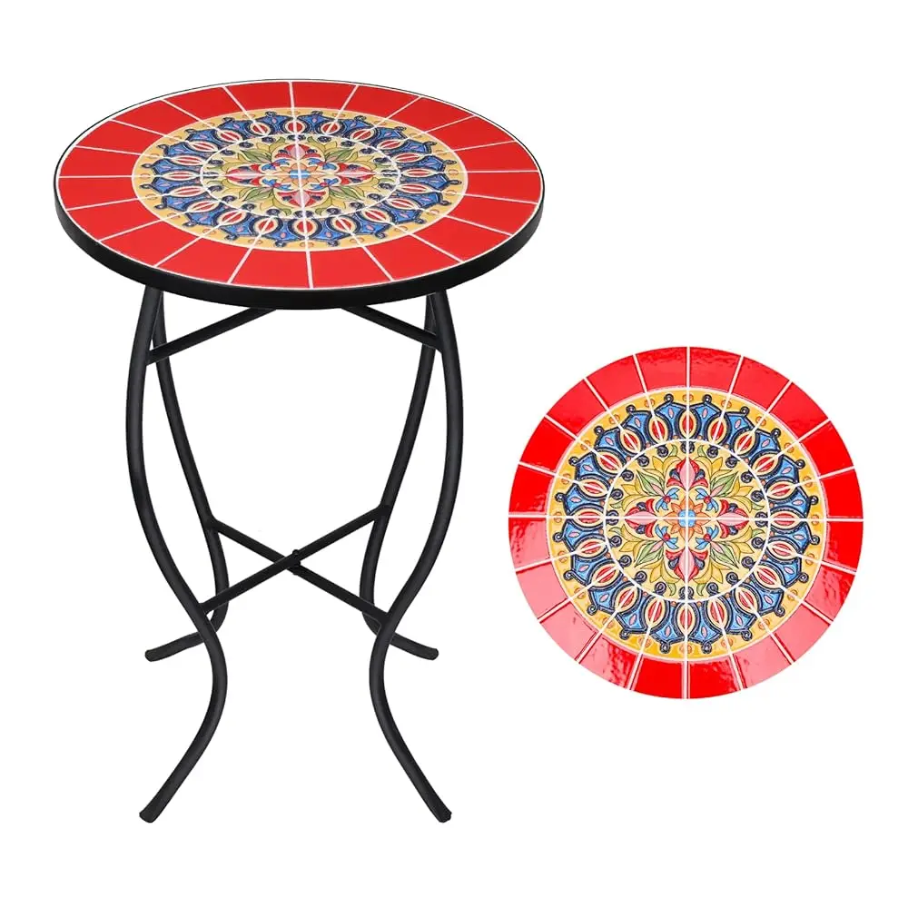 Mosaic Outdoor Side Table, 14"" Round Small Patio Accent Table Indoor End Table For Yard, Garden, Living Room, Bistro Balcony
Mosaic Outdoor Side Table, 14"" Round Small Patio Accent Table Indoor End Table For Yard, Garden, Living Room, Bistro Balcony