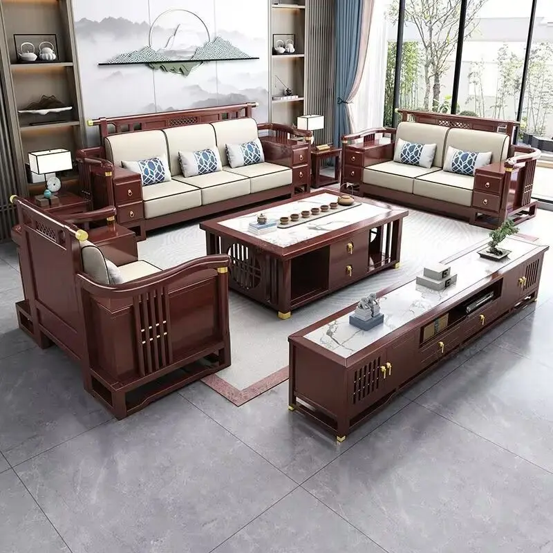Chinese solid wood sofa combination small apartment living room Zen modern simple new winter and summer dual-purpose furniture
Chinese solid wood sofa combination small apartment living room Zen modern simple new winter and summer dual-purpose furniture