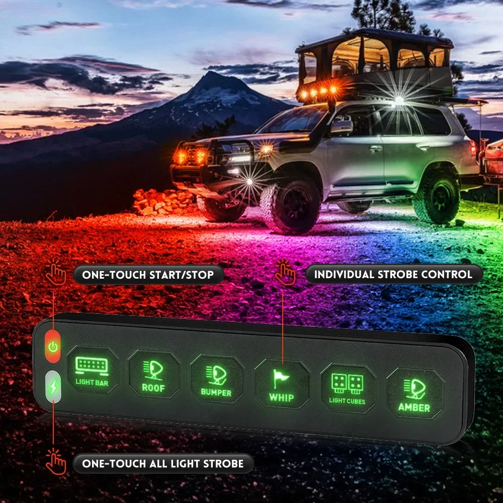 New 12V 24V Universal Wireless Control Flashing Lighting Mode Aux 6 Gang Switch Panel Circuit Control Box With ACC
New 12V 24V Universal Wireless Control Flashing Lighting Mode Aux 6 Gang Switch Panel Circuit Control Box With ACC