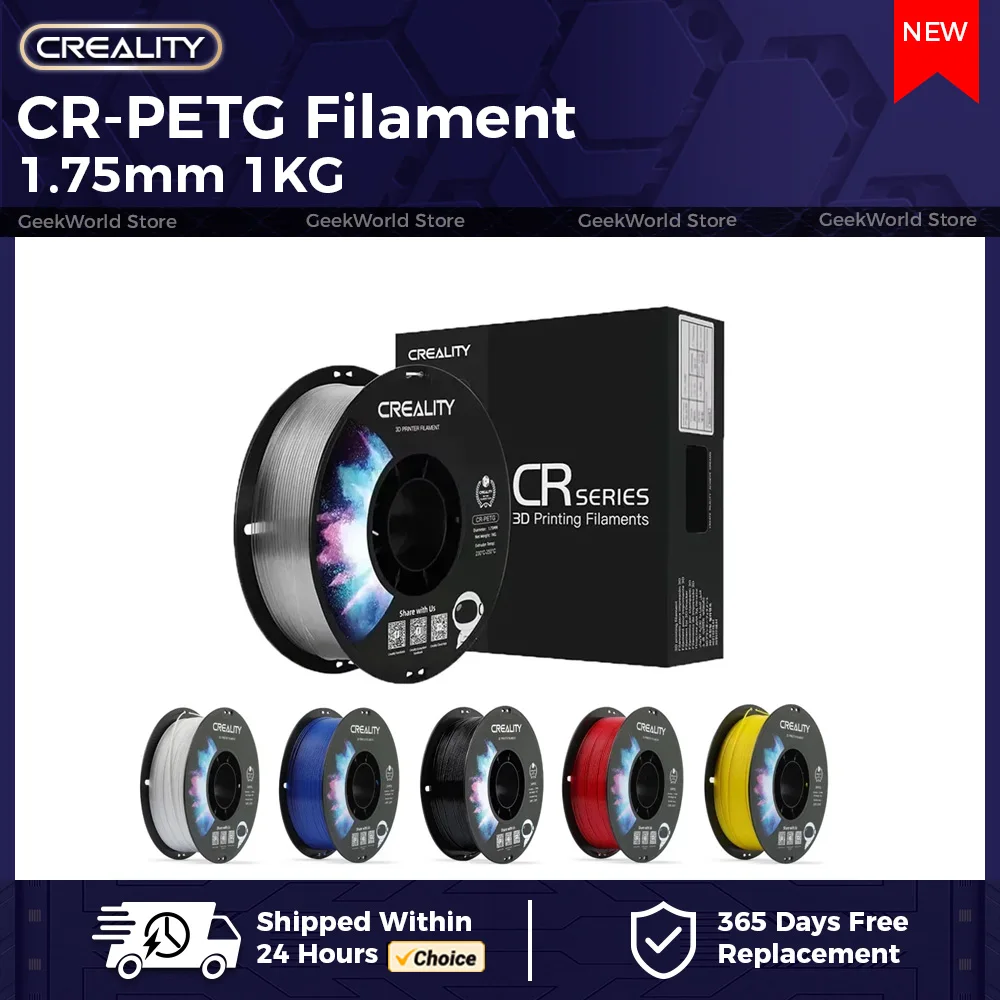 Филамент Creality CR-PETG, 1 кг, 1,75 мм, нить для 3D-принтера, материалы для 3D-печати, совместимые со всеми принтерами Creality FDM
Филамент Creality CR-PETG, 1 кг, 1,75 мм, нить для 3D-принтера, материалы для 3D-печати, совместимые со всеми принтерами Creality FDM