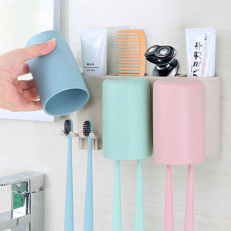 Toothbrush Holder Modern Adhesive Wall Mount Storage Stylish Portable Mount Family of Three Suitable for Home Use
Toothbrush Holder Modern Adhesive Wall Mount Storage Stylish Portable Mount Family of Three Suitable for Home Use