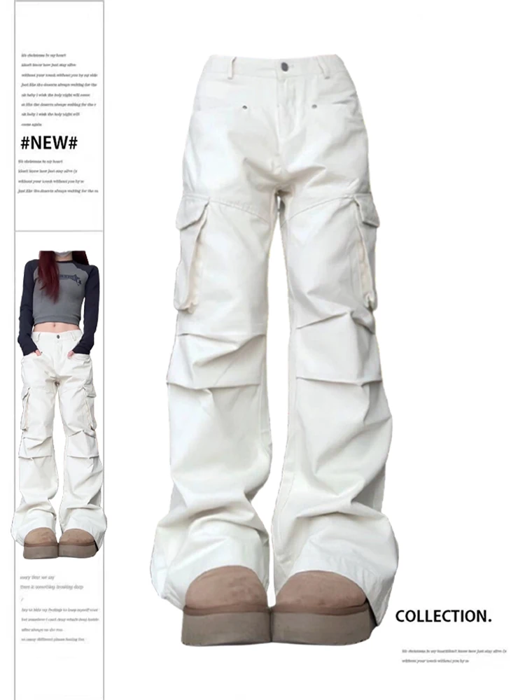Women White Y2k Cargo Jeans Baggy Harajuku Aesthetic 2000s Trashy Oversize Denim Trousers Streetwear Jean Pants Vintage Clothes
Women White Y2k Cargo Jeans Baggy Harajuku Aesthetic 2000s Trashy Oversize Denim Trousers Streetwear Jean Pants Vintage Clothes
