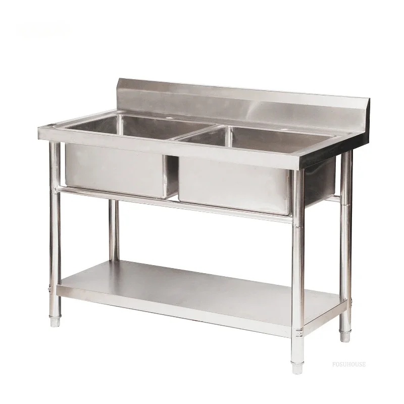 Commercial Stainless Steel Kitchen Sinks Household Dishwashing Sink with Shelf Washbasin Kitchen Single Washing Sinks Washbasin
Commercial Stainless Steel Kitchen Sinks Household Dishwashing Sink with Shelf Washbasin Kitchen Single Washing Sinks Washbasin