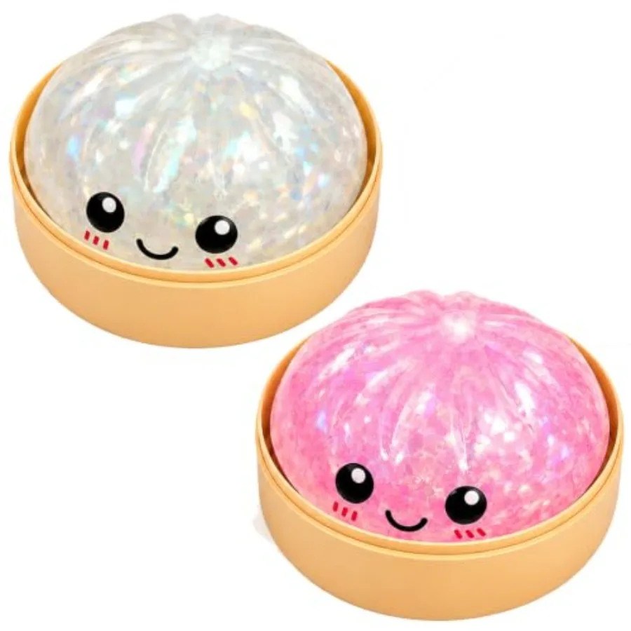 2 Packs Dumpling Squishy, Glitter Squishies, Dumplings Style Stress Relief Balls for Adults and,Cute Steamer Basket Design with
2 Packs Dumpling Squishy, Glitter Squishies, Dumplings Style Stress Relief Balls for Adults and,Cute Steamer Basket Design with