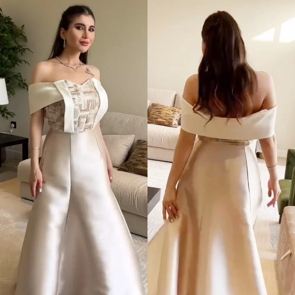 Customized Sizes Available Satin Sequined Pattern Trumpet Off-the-shoulder Long Dresses Cocktail Dresses Modern Style Exquisite
Customized Sizes Available Satin Sequined Pattern Trumpet Off-the-shoulder Long Dresses Cocktail Dresses Modern Style Exquisite