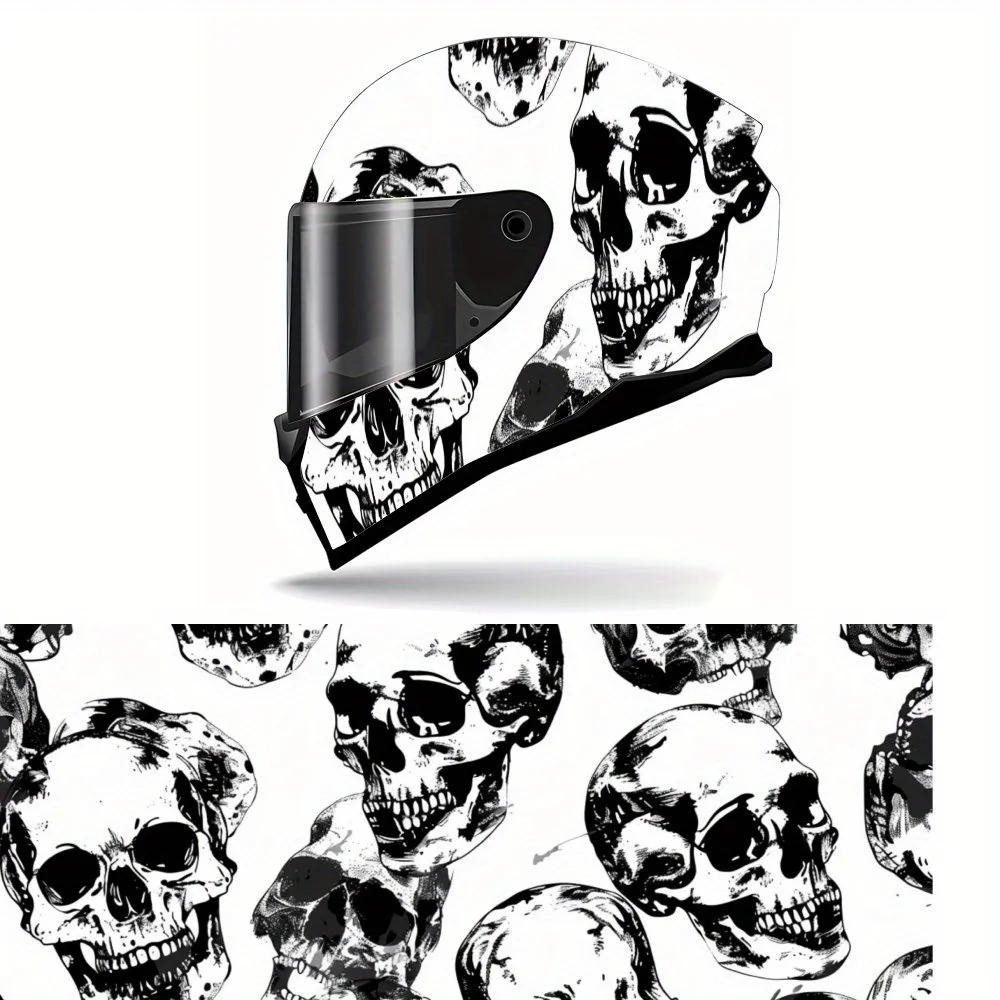 Skull Pattern Abstract Art Motorcycle Accessories Helmet Sticker - Durable PVC, Motorcycle Racing Aesthetic Sticker, Mysterious
Skull Pattern Abstract Art Motorcycle Accessories Helmet Sticker - Durable PVC, Motorcycle Racing Aesthetic Sticker, Mysterious
