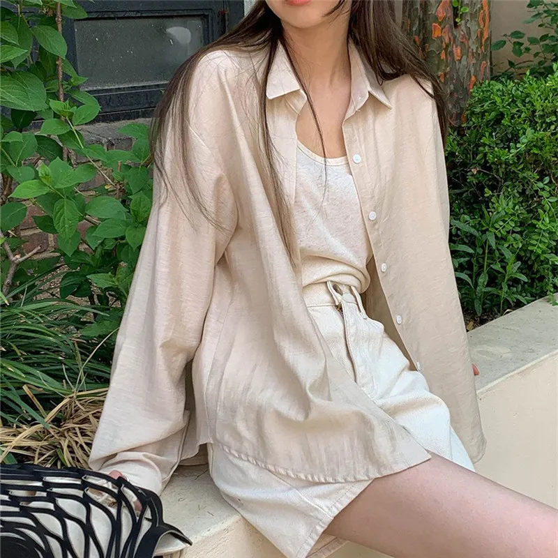 Cotton Line Summer Shirt For Women Korean Loose Casual Style Sun-proof Long-sleeved Polo Collar Shirt Jacket
Cotton Line Summer Shirt For Women Korean Loose Casual Style Sun-proof Long-sleeved Polo Collar Shirt Jacket