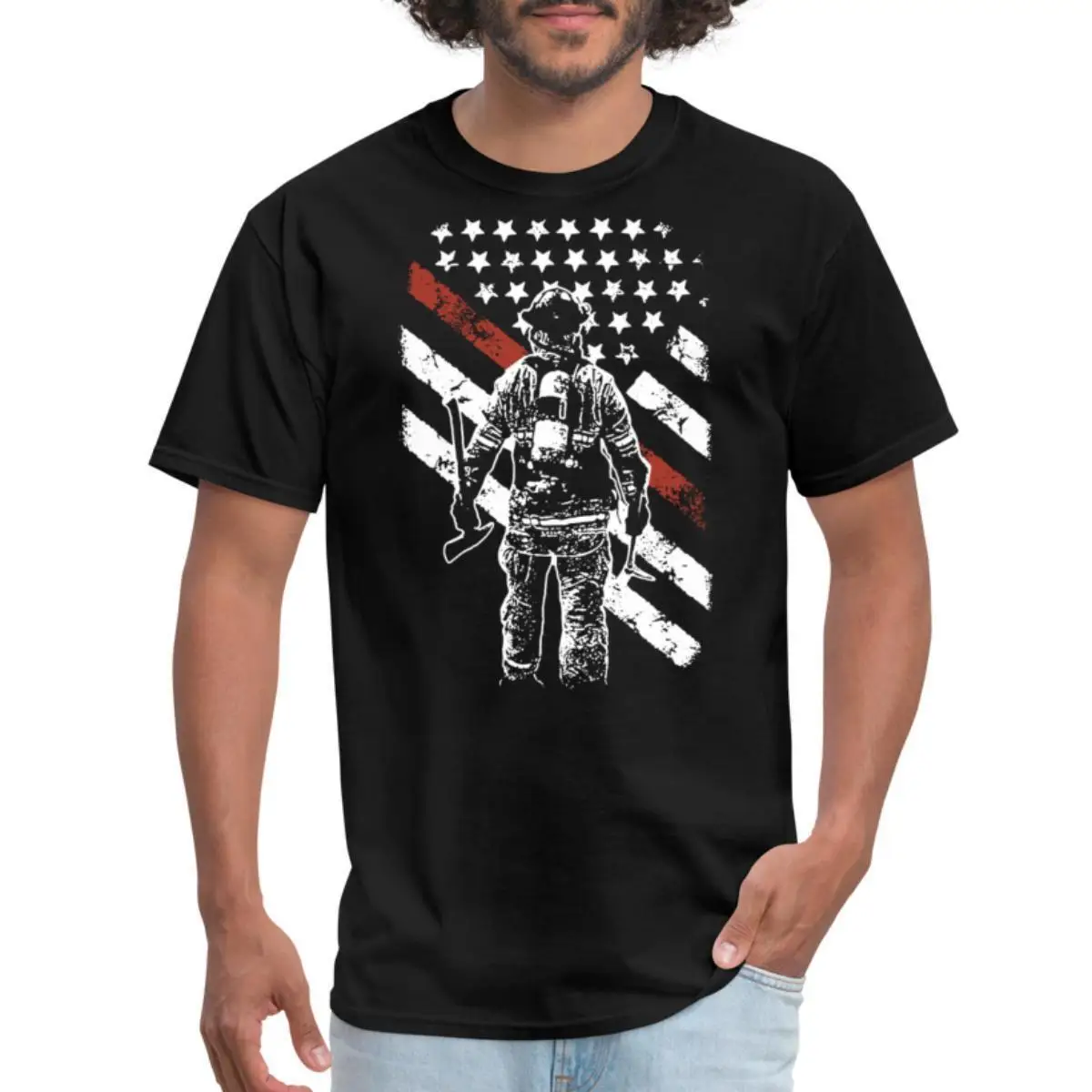 Firefighter Thin Red Line Flag Men's T Shirt
Firefighter Thin Red Line Flag Men's T Shirt