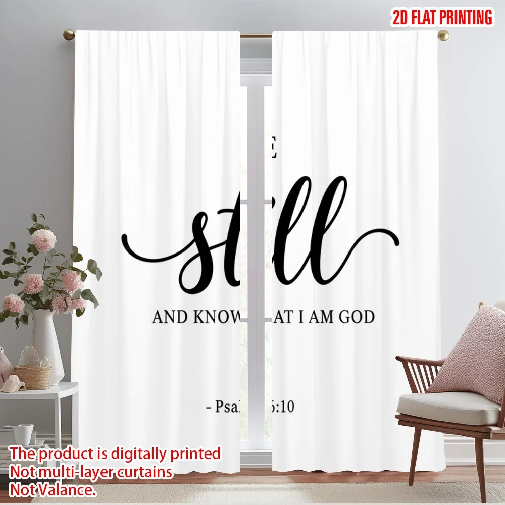 2pcs 2D flat printing Curtains Be Still Know God Fabric Without Electricity Festive Wall Decor Perfect for Wall art Party
2pcs 2D flat printing Curtains Be Still Know God Fabric Without Electricity Festive Wall Decor Perfect for Wall art Party