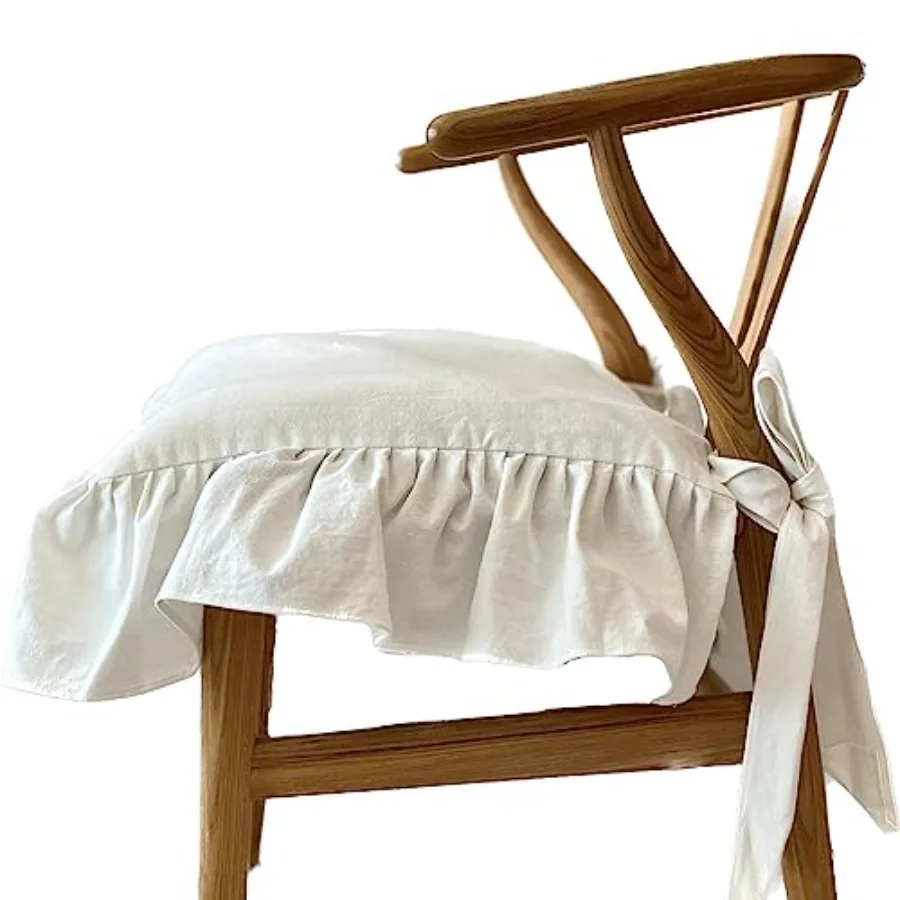 Korean Made Chair Pad Slipcover 17.5'x17.5' Chair Cushion Cover Ties with Ruffle Farmhouse Decor Covers Only, Gift for Mom Stoc
Korean Made Chair Pad Slipcover 17.5'x17.5' Chair Cushion Cover Ties with Ruffle Farmhouse Decor Covers Only, Gift for Mom Stoc