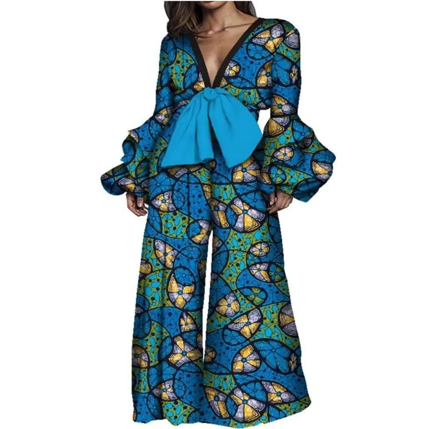 African Design Big Leg Pants Deep V-Neck Women Rompers Jumpsuit Long Sleeve Rompers Jumpsuits Long Dashiki Pants Wy7913
African Design Big Leg Pants Deep V-Neck Women Rompers Jumpsuit Long Sleeve Rompers Jumpsuits Long Dashiki Pants Wy7913
