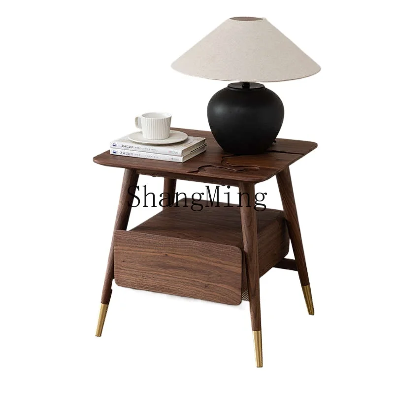 LXY black walnut solid wood bedroom bedside table simple modern room storage small cabinet
LXY black walnut solid wood bedroom bedside table simple modern room storage small cabinet