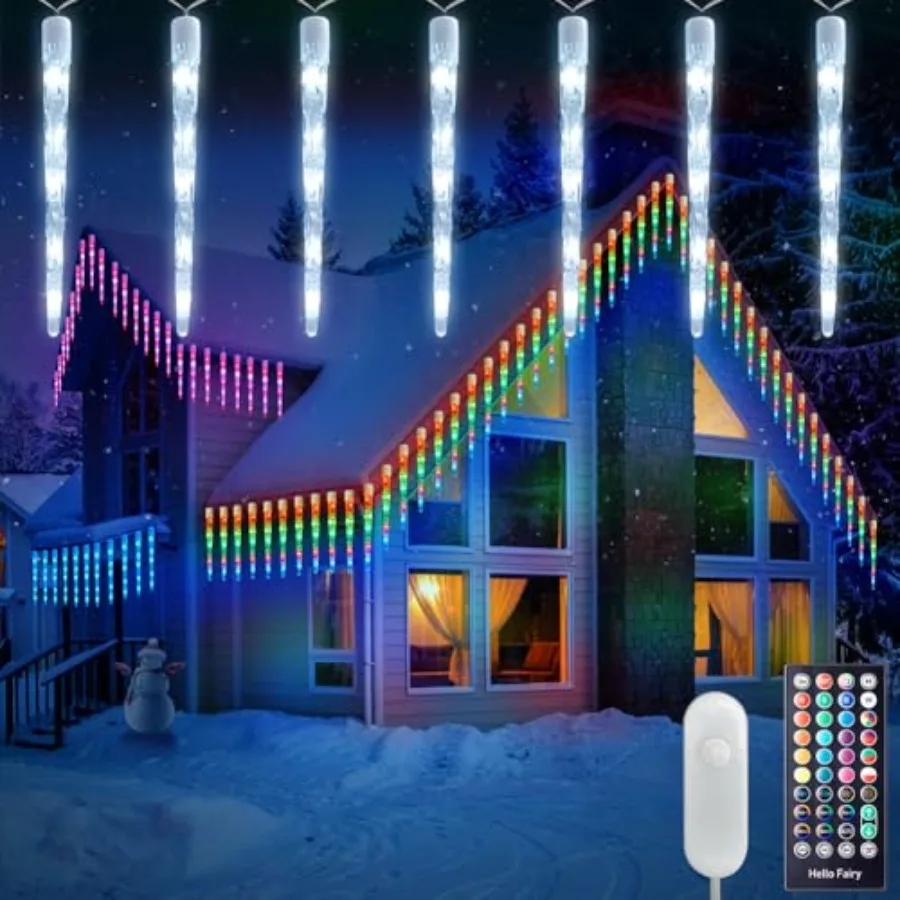 Color Changing Icicle Lights Outdoor 3.8FT 100 LED Smart Christmas Lights, 39 Color Modes Waterproof Connectable Icicle Indoor
Color Changing Icicle Lights Outdoor 3.8FT 100 LED Smart Christmas Lights, 39 Color Modes Waterproof Connectable Icicle Indoor