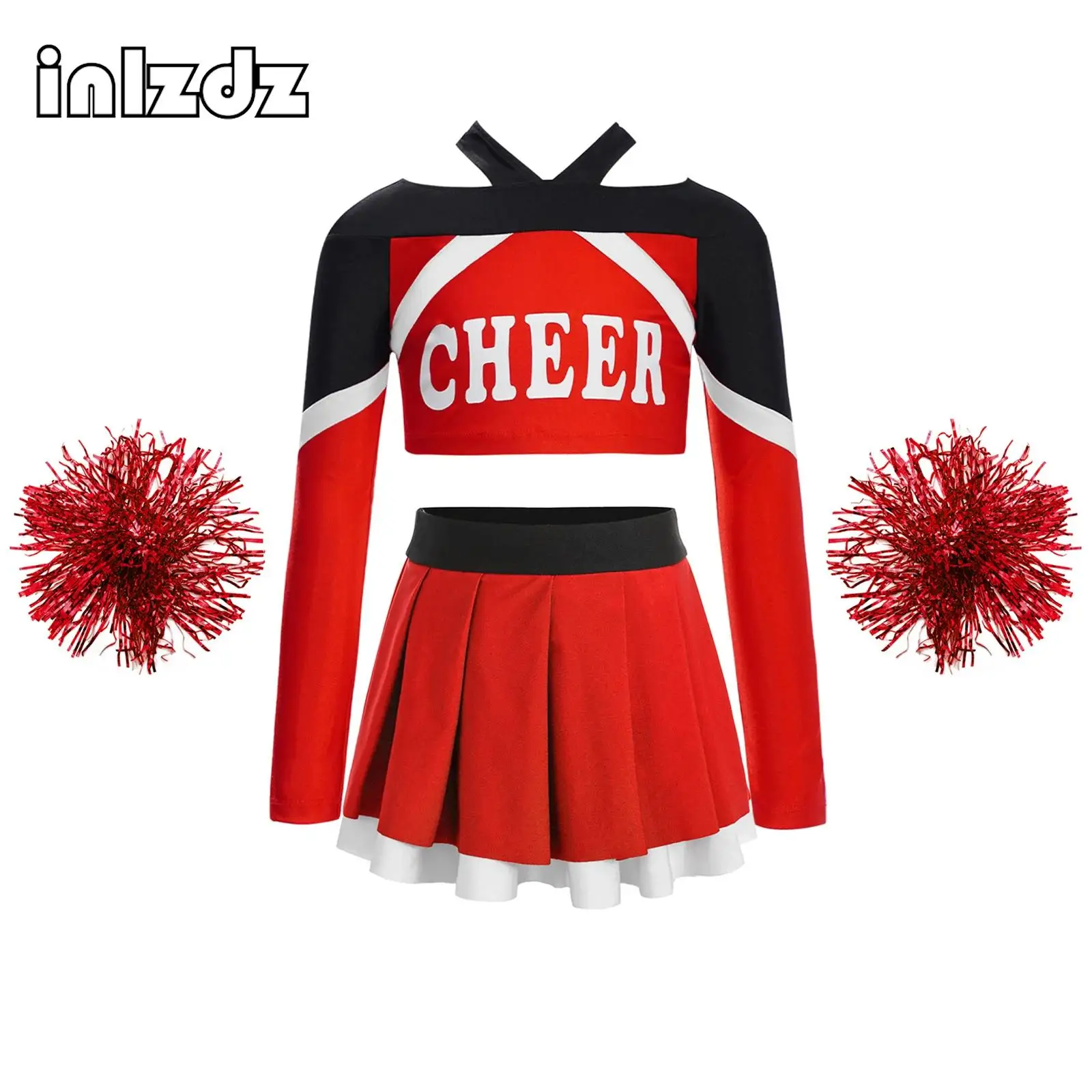 Girls Cheerleading Uniform Long Sleeve Dance Costume Kids Cheerleader Outfits Crop Top with Pleated Skirt 2Pcs Flower Balls Sets
Girls Cheerleading Uniform Long Sleeve Dance Costume Kids Cheerleader Outfits Crop Top with Pleated Skirt 2Pcs Flower Balls Sets