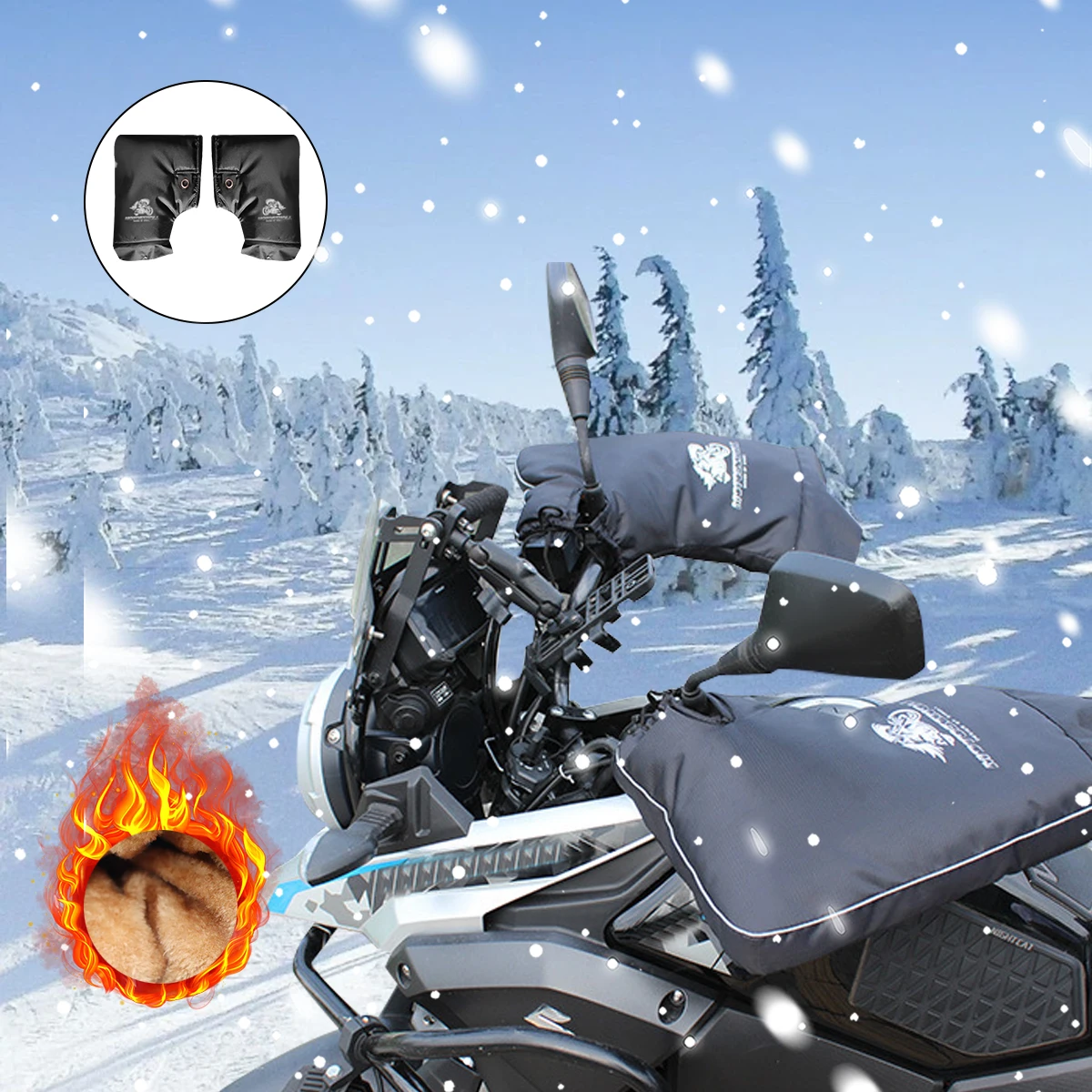 Универсальные зимние мотоциклетные перчатки, муфты на руль, теплые перчатки на руль, перчатки для мотоциклов, скутеров, езды 
Универсальные зимние мотоциклетные перчатки, муфты на руль, теплые перчатки на руль, перчатки для мотоциклов, скутеров, езды