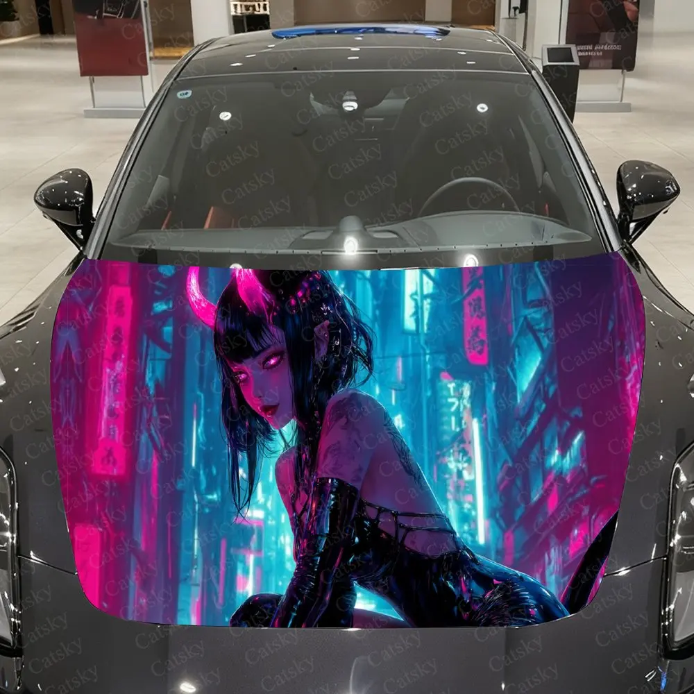 Neon Succubus Cyberpunk Car Vinyl Wrap, PVC Material Waterproof Car Hood Sticker, Self-Adhesive Scratch-Resistant Stickers for E
Neon Succubus Cyberpunk Car Vinyl Wrap, PVC Material Waterproof Car Hood Sticker, Self-Adhesive Scratch-Resistant Stickers for E