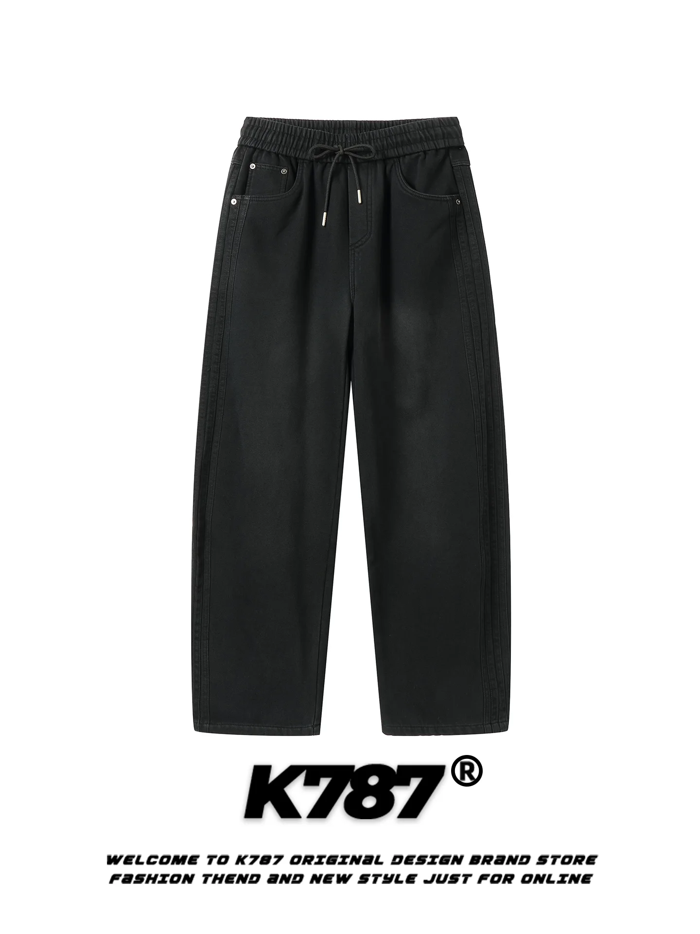 K787 American Street Sle High Waist Thiened Fce Casual Sweatpants ex Loose Straight Leg Long Pants Streetwear
K787 American Street Sle High Waist Thiened Fce Casual Sweatpants ex Loose Straight Leg Long Pants Streetwear