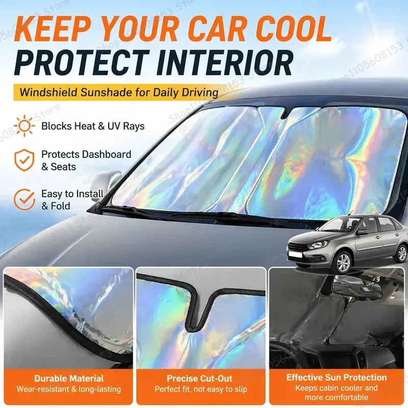 For LADA Granta Foldable Front Windshield Sun Shade UV Reflective Heat Blocking Sun Protection Cover Car Interior Accessory
For LADA Granta Foldable Front Windshield Sun Shade UV Reflective Heat Blocking Sun Protection Cover Car Interior Accessory