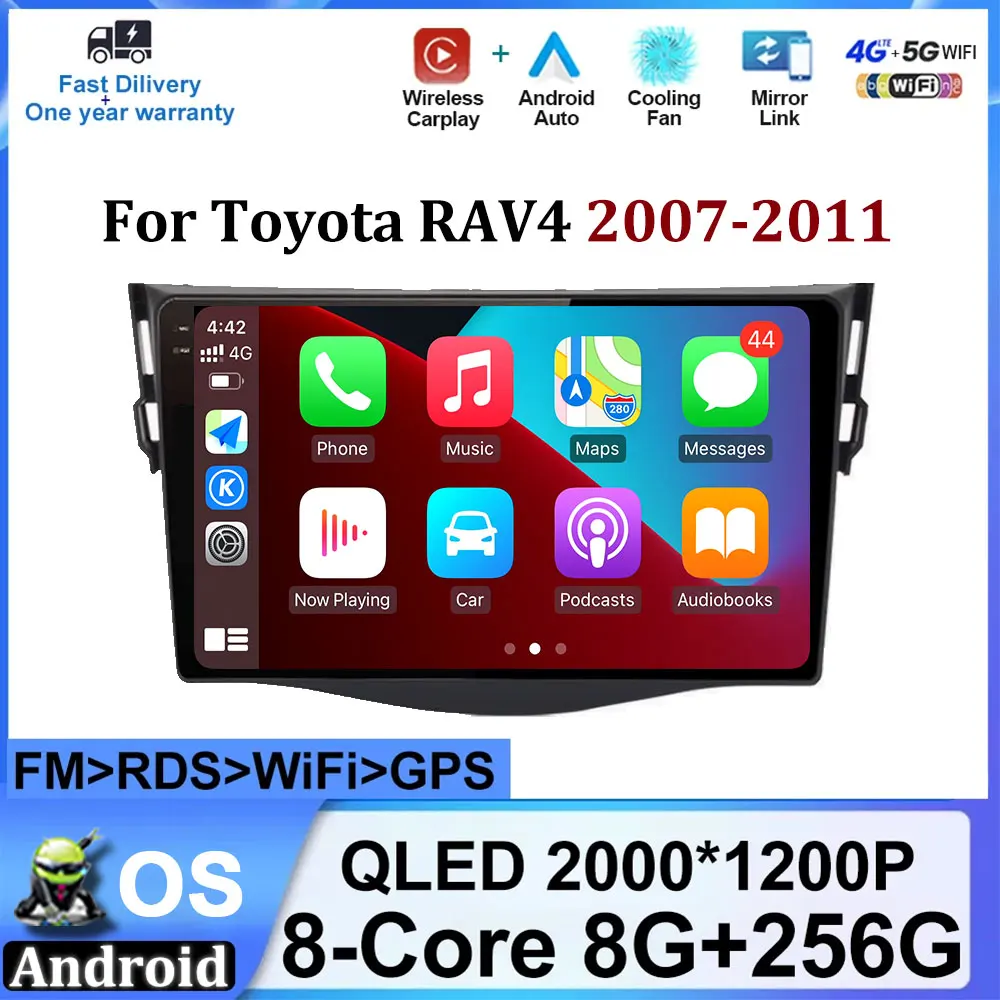 Android System for Toyota RAV4 2007 - 2011 Car Multimedia Video Player GPS Navigation 4G Wireless Carplay Auto Tools DSP Stereo
Android System for Toyota RAV4 2007 - 2011 Car Multimedia Video Player GPS Navigation 4G Wireless Carplay Auto Tools DSP Stereo