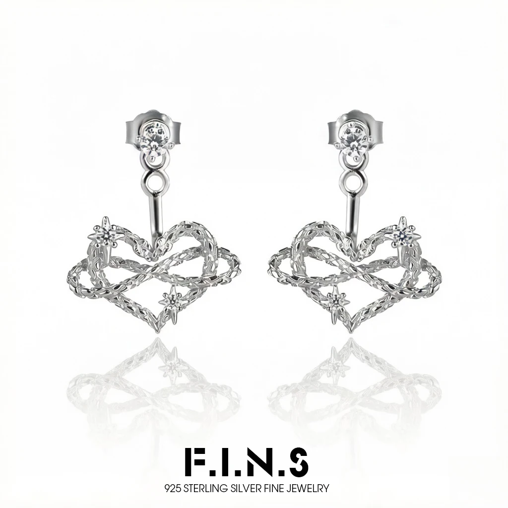 F.I.N.S Original 925 Sterling Silver Mobius Heart Earrings Unique Trendy Zircon Star Front and Back Piercing Ear Fine Jewelry
F.I.N.S Original 925 Sterling Silver Mobius Heart Earrings Unique Trendy Zircon Star Front and Back Piercing Ear Fine Jewelry