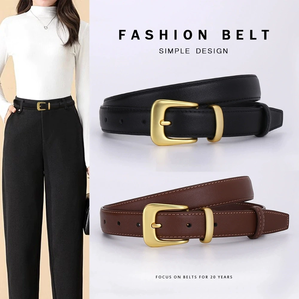 Women's cowhide belt, Korean style fashion waist belt, student jeans decorative clothing accessory, women's thin leather belt
Women's cowhide belt, Korean style fashion waist belt, student jeans decorative clothing accessory, women's thin leather belt
