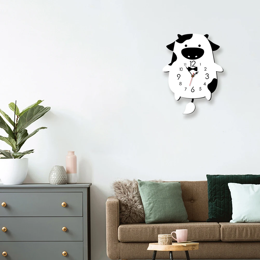 Silent Cartoon Cow Shape Wall for Kids Decorative Hanging Clock Acrylic Animal Pendulum Clock No Ticking Sound Ideal Gift
Silent Cartoon Cow Shape Wall for Kids Decorative Hanging Clock Acrylic Animal Pendulum Clock No Ticking Sound Ideal Gift