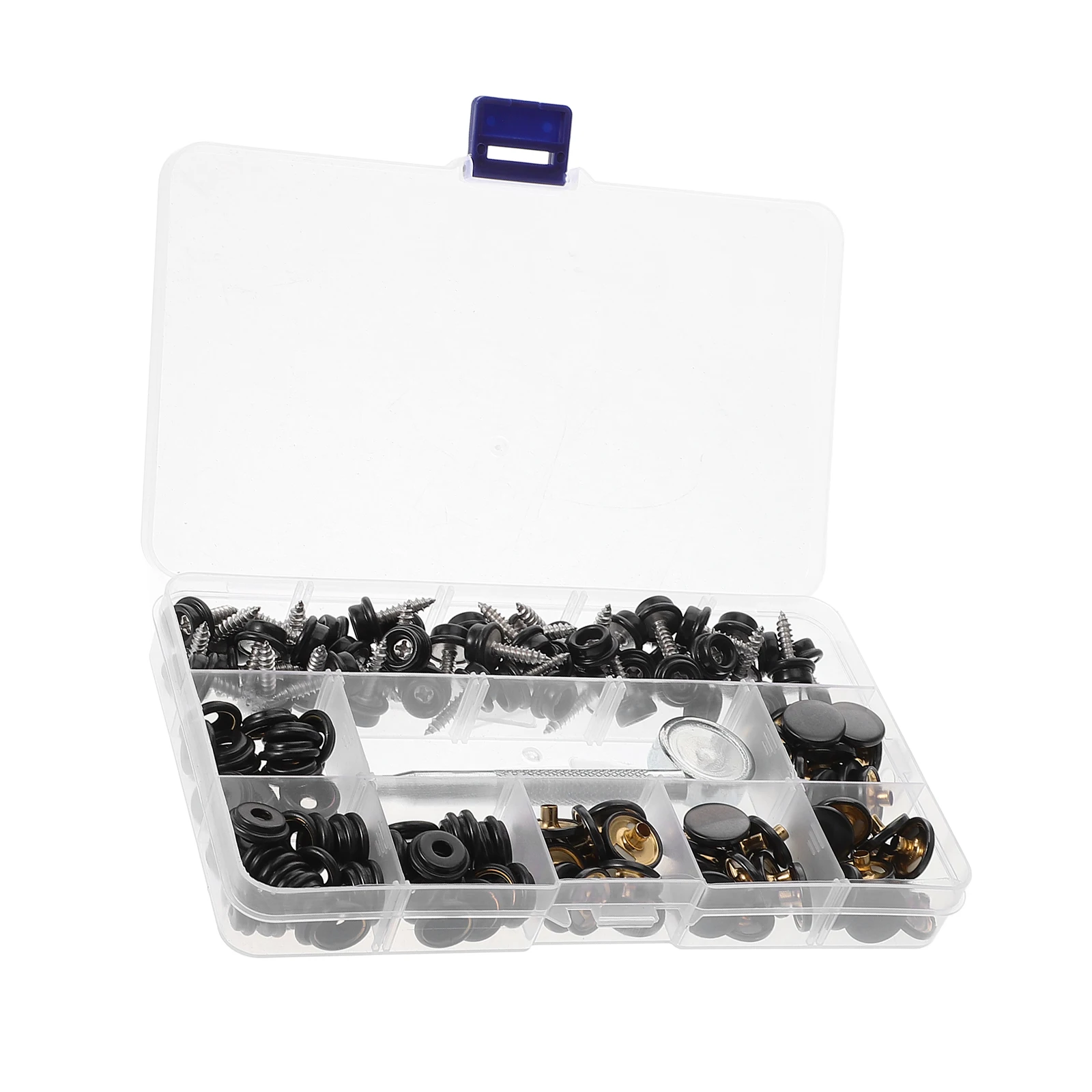 50 Sets 15mm Black Stainless Steel Screws Snap Fasteners for Boat Covers Tarps Marine Canvas Universal Tool Case Empty Brass
50 Sets 15mm Black Stainless Steel Screws Snap Fasteners for Boat Covers Tarps Marine Canvas Universal Tool Case Empty Brass