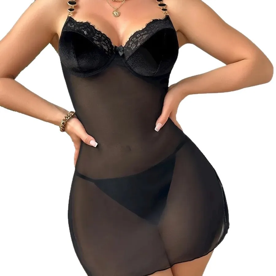 Lace Patchwork Sexy Lingerie European And American Style Bodysuit With Straps And Lightweight And Breathable Sheer Design DCMQ
Lace Patchwork Sexy Lingerie European And American Style Bodysuit With Straps And Lightweight And Breathable Sheer Design DCMQ