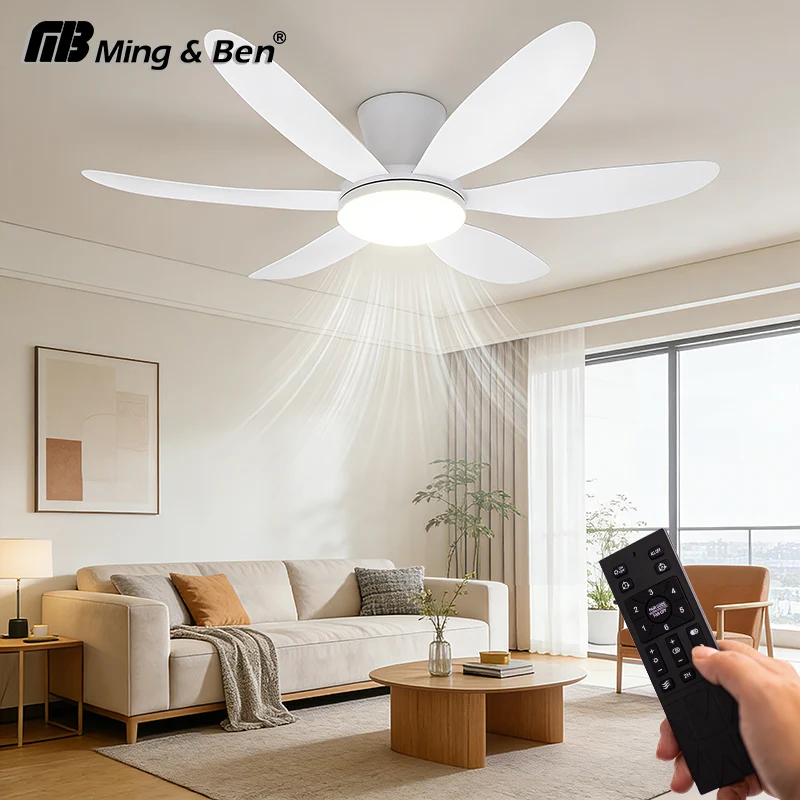 Modern Ceiling Fan with LED Light Quiet DC Motor 6 Speeds Large Air Volume Remote Control Timer Dimmable for Bedroom Dining Room
Modern Ceiling Fan with LED Light Quiet DC Motor 6 Speeds Large Air Volume Remote Control Timer Dimmable for Bedroom Dining Room