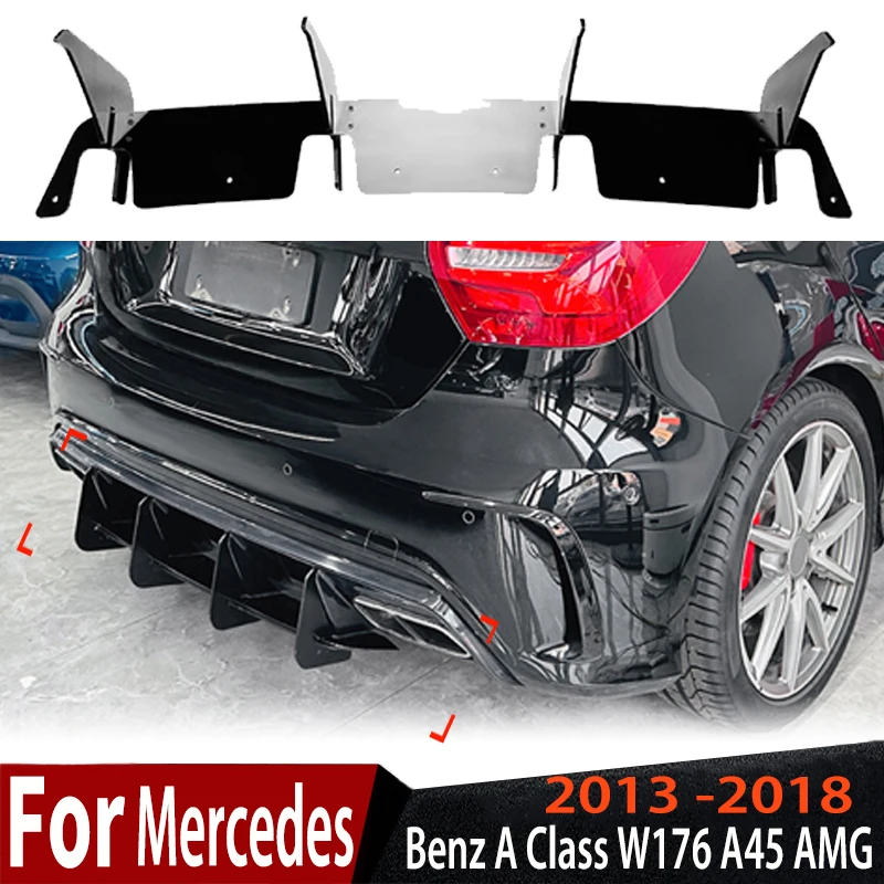 For Mercedes Benz A Class W176 A45 AMG 2013 -2018 Car Rear Bumper Lip Splitter Spoiler Auto Accessories Modification Exterior
For Mercedes Benz A Class W176 A45 AMG 2013 -2018 Car Rear Bumper Lip Splitter Spoiler Auto Accessories Modification Exterior