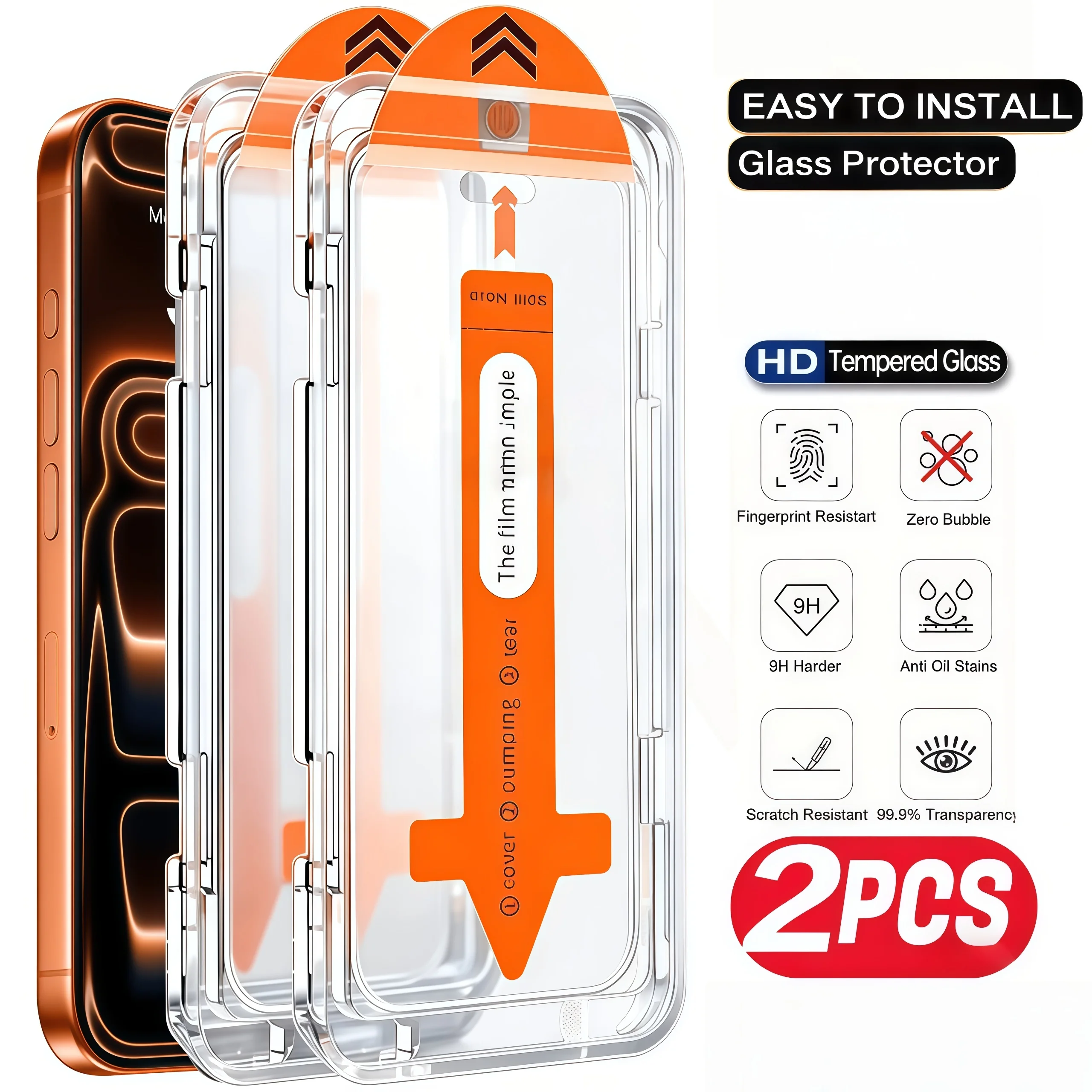 2 Pcs Dust-Free HD Tempered Glass Screen Protector Compatible with for Iphone 17 Pro Max/17/17E/16/15/14 Plus/13/12/11 Pro Max/X
2 Pcs Dust-Free HD Tempered Glass Screen Protector Compatible with for Iphone 17 Pro Max/17/17E/16/15/14 Plus/13/12/11 Pro Max/X