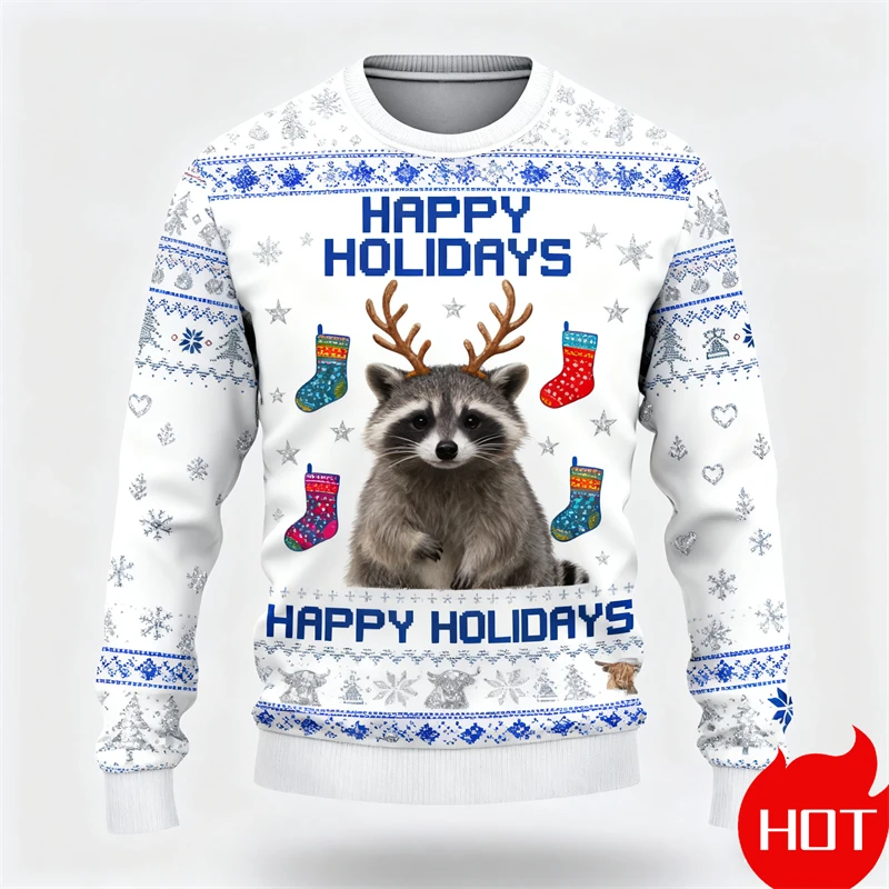 3D Printed Racoon Graphic Ugly Christmas Sweater For Men Women Cute Animal Unisex Sweatshirt Xmas Gifts Polyester Tracksuit 2026
3D Printed Racoon Graphic Ugly Christmas Sweater For Men Women Cute Animal Unisex Sweatshirt Xmas Gifts Polyester Tracksuit 2026