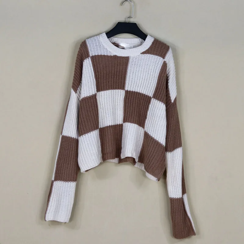 Свободный женский вязаный свитер ort Sle Осень-зима в клетку Lazy Faion Street Sle Thi Yarn round Ne Long Sve Top
Свободный женский вязаный свитер ort Sle Осень-зима в клетку Lazy Faion Street Sle Thi Yarn round Ne Long Sve Top