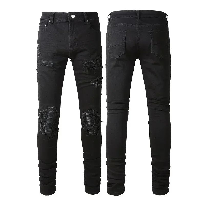 Autumn Hole Jeans for Men Straight Ankle Length Trousers Skinny Washed Stretch Denim Pencil Pants Vintage Distressed Denims
Autumn Hole Jeans for Men Straight Ankle Length Trousers Skinny Washed Stretch Denim Pencil Pants Vintage Distressed Denims