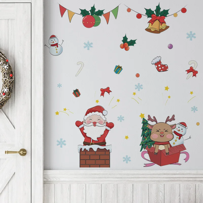 Cartoon Santa Claus Elk Wall Sticker Christmas Gifts Living Room Background Home Decoration Festival Mural New Year Decor Decals
Cartoon Santa Claus Elk Wall Sticker Christmas Gifts Living Room Background Home Decoration Festival Mural New Year Decor Decals